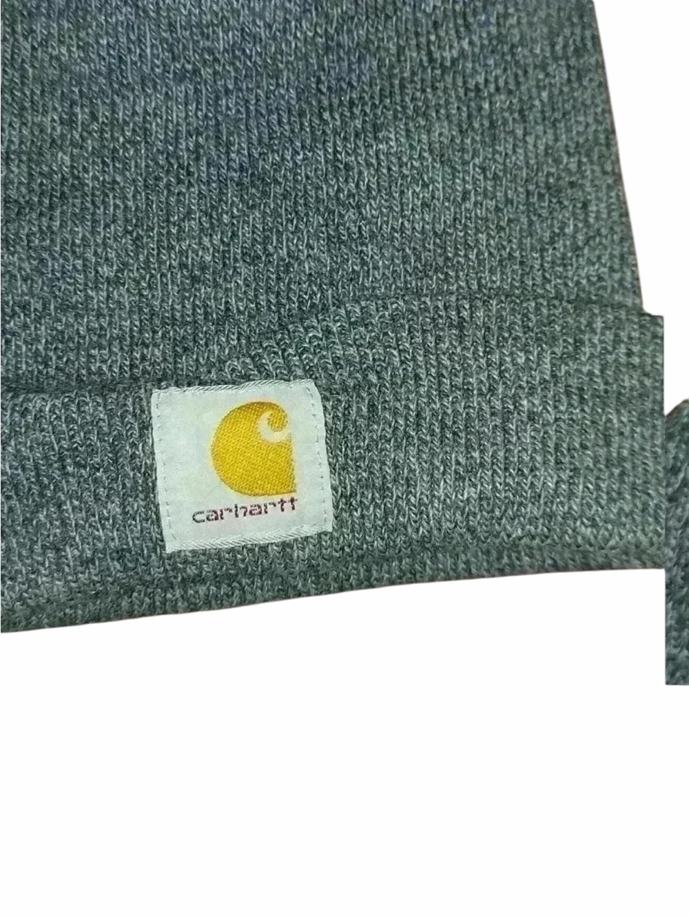 Carhartt Gray Knit Pom-Pom Cuffed Beanie Gorpcore Unisex - Picture 3 of 4